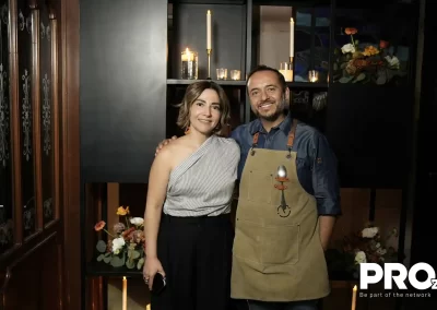 Mariana Zavala y el chef Juan Carlos Madrigal